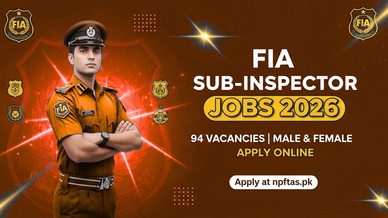 FIA Sub-Inspector Jobs 2026 Male and Female Apply Online
