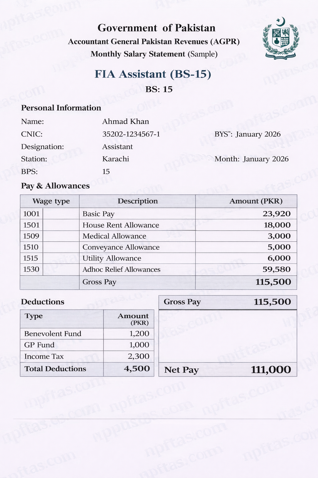 FIA Assistant (BS-15) Salary in Pakistan
