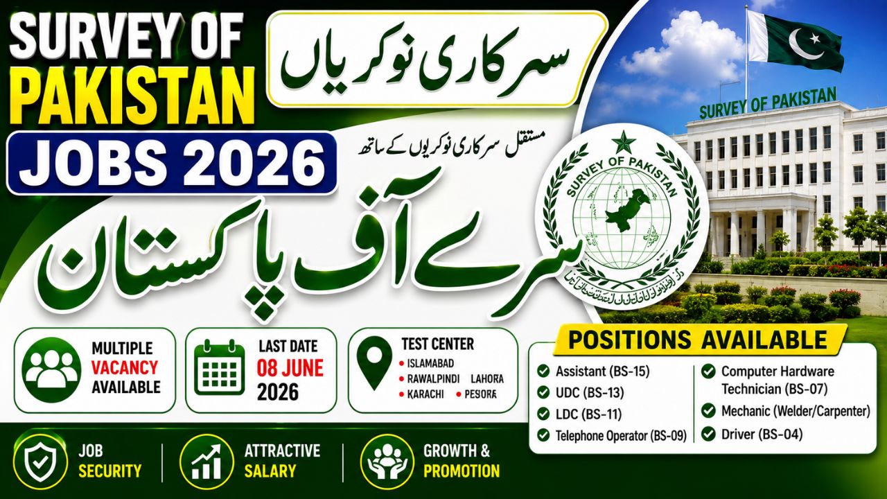 Survey of Pakistan Jobs 2026 Apply Online